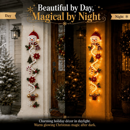 Glowing Christmas Door Hanger | 6 Festive Light Designs