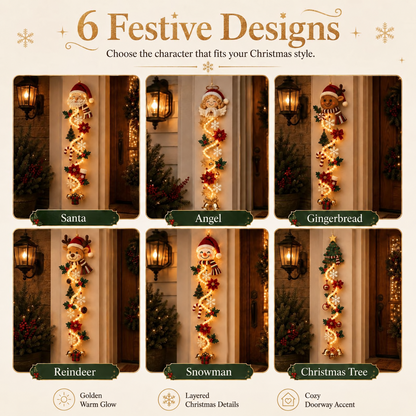 Glowing Christmas Door Hanger | 6 Festive Light Designs