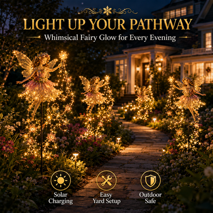 Enchanted Flower Fairy Solar Garden Light – Magical Glowing Outdoor Christmas Yard Decor