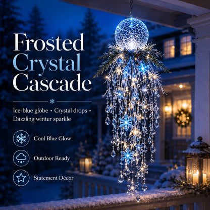 Hanging Snowflake & Crystal LED Porch Décor