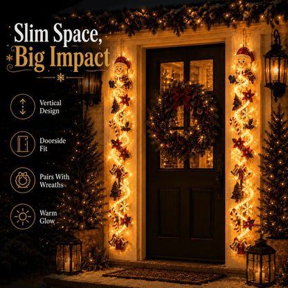 Glowing Christmas Door Hanger | 6 Festive Light Designs