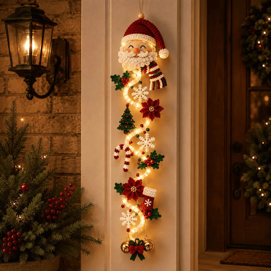 Glowing Christmas Door Hanger | 6 Festive Light Designs