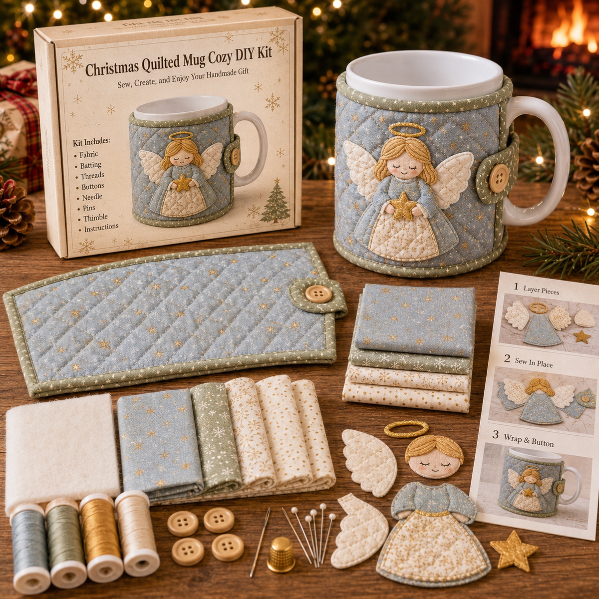 Christmas Mug Cozy Sewing Kit
