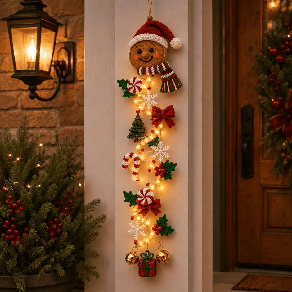 Glowing Christmas Door Hanger | 6 Festive Light Designs
